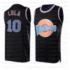 Balck 10 Lola Tune Squad Space 2 Jam Bunny Movie Jersey Michael 23 JD 22 Bill Murray 10 Lola Basketball Jersey NCAA CRRTGVTF