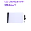 Nieuwheid verlichting LED LICHT BOX A4 Lichten Pad Artcraft Tracing LEDS Boxs Grafische tablets Kopieerbord Tekening schilderen Tablet Schetsen Usastar