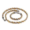 Multi-Color 316 Edelstahl 6mm Seilketten Halskette Gold und Silber 24 Zoll Hip Hop Jederly