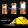 Lanterna da campeggio a LED solare, Lanterna di ricarica solare e USB Torcia pieghevole e portatile per pesca notturna, campeggio, escursionismo, emergenza