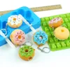wholesale Donut Style Silicone small Oil Burner Pipes Handcraft Colorful hand Pipe Pyrex Smoking Pipes with key-chain and 111