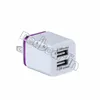 Dual Usb Ports Metal Ring Wall charger 2.1A Power Adapter Plug For iphone 7 8 x 11 Samsung s8 s9 s10 note 8 lg android phone