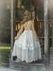 Cute 2020 Flower Girls Dresses For Wedding White Cotton Lace A Line Kids Formal Wear Floor Length Girls Pageant Dress