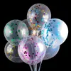 1000pcs / mycket 12 tums ballong diy party bröllop dekoration mångfärgad konfetti ballong kreativ diy dekoration födelsedag sequin ballong lzj0090
