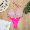 Glitzer Pailletten Strass Bademode Frauen 2PCS Bikini Set Tankini Sexy BH Badeanzug Praty Monokini Badeanzug