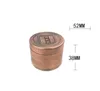 Hot-Selling Bronze Zink Eloy Smoke Grinder graverade fyrskikts r￶kkvarnfabrik Direkts￤ljande r￶kbeslag