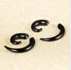 Men's black snail earrings Male bull horns nails New men's and women's earrings