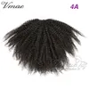 160g Indian Virgin Human Ponytail Natural Black Drawstring Afro Kinky Kręcone Prosta głęboka Wave Pełna naskórka Wyrównana do przedłużania włosów