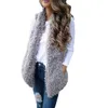 Zimowa kamizelka dla kobiet Plush Chalecos Mujer Faux Fur Solid Casual Sleveless ciepłe kamizelki Cashmere Cardigan1 Stra22