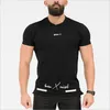 Nouveau Design hommes à manches courtes T-shirt gymnases Fitness T-shirt homme été décontracté mode lettre imprimer o-cou t-shirts hauts vêtements