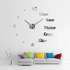 Zegary ścienne naklejki mrror zdejmowane samoprzylepne zegar sztuki domowe dekoracja salonu kwarcowy igła zegarek 1