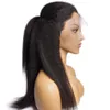 Yaki Kinky Full Lace Human Hair Wig Glueless 360 흑인 여성을위한 전면 가발 130% 밀도 자연 색상 diva1