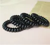 Girls Hair Bands New Black Elastic Rubber Telephone Wire Style Hair Ties & Plastic Rope Hair Accessories 100pcs