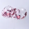 New Fashion Multicolor Latex Paillettes Filled Clear Balloons Novità Giocattoli per bambini Bella festa di compleanno Decorazioni di nozze 12 pollici