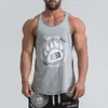 Herrtankstoppar herrar t shirt väst sport kort träning andas elastisk muskel man ärmlös o-hals gym fitness tee244n