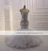 Mermaid Wedding Beading Dresses Sexy Spaghetti Neck Tiered Skirts Bridal Gowns Plus Size Robe De Soiree