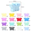 Tyry Hu 5pc Lot Mini Butterfly Silicone Silicone Deal Beads Barge для прорезывания зубов DIY DIY Ювелирные украшения BPA 1212J