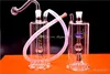 Nighttime LED Colorful Light bongs Glass Dab oil Rig Water Pipes 5"inch Portable Oil Hookahs Inline Stereo oil burner pipes