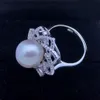 Ultimo design dell'anello fiore del sole S925 argento perla d'acqua dolce 9-11 mm cultura perla squisito regalo di gioielli di fascia alta (senza perla)