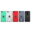 Coque de téléphone pour Apple iPhone 11/6/7/8/6P/7P/8plus 360 Anneau rotatif en métal Support de béquille Support de voiture magnétique intégré Armure antichoc