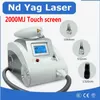 2000MJ Touchscreen Q-switched nd yag Laser Schönheit Maschine Tattoo Spot Entfernung Sommersprossen Pigment 1320nm 1064nm 532nm DHL