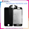 LCD Screen for iPhone 5 5S 5C Touch Digitizer Full Set Display with Home Button Front Camera Replacment+Home Button+Speaker+Front Camera