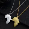 ZRM mode Hip Hop charme bijoux africains femmes/hommes cadeau à la mode afrique carte pendentif collier 30mm * 37mm