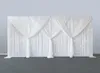 3m x 6m Starlit Pure White Ice Silk Bröllop Bakgrund Gardin Äktenskap Dekoration Veil Party Stage Backdrop Props levererar gratis frakt