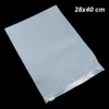 20 st 28x40cm Transparent självhäftande matt Polyhandduk Kosmetisk Förvaringspåse Självhäftande Poly Plastpåse för Travel Clothes Underkläder