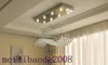 Contemporary Crystal Rectangle Chandelier Rain Drop Crystal Ceiling Light Fixture Wave Design Flush Mount For Dining Room MYY