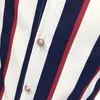 2019New Style Herren Boutique Baumwollmode gestreiftes lässige Langarm Shirts bequeme Herrenschleiche Fit Freizeithemden S-5xl