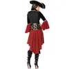 2020 New 5pcs Caribbean Pirate Costumes Fancy Carnival Performance Sexy Adult Halloween Costume Dress Captain Party Women Cosplay22227164