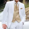 gold suit jacket white pants