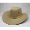 Hot Nieuwe Western Cowboy Hat Suède Outdoor Vizier Heren Riding Hat Imitation Leather Adult Big Hat WCW293