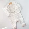 고품질 베이비 롬퍼 귀여운 아기 소년 여자 여자 옷 새 태어난 roupas de bebes 유아 유아 턱받이 턱받이 장식 프린트 프린트 5383807