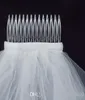 2019 nuova immagine reale disponibile 1 strato bianco avorio tulle bordo pettine veli per abiti da sposa abiti da festa accessori da sposa 110015076745