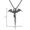 Pendant Necklaces Rinhoo Vintage Magic Steampunk Glowing Luminous Punk Dragon Pendants Mens Jewelry Glow In The Dark Necklace1