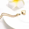 Simple Small gold Heart Cremation Urn Pendant for Ashes Memorial Keepsake Necklace 316L Stainless Steel Custom Name