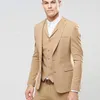 Novos ternos masculinos de ajuste fino 3 peças (jaqueta + calças + colete) casamento noivo smoking noivo define melhor homem blazer baile de formatura 166