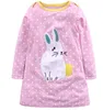 Baby Girls Clothes Kaninchen Applikat -Prinzessin Kleider Cartoon Kinder Kleid Langarm Kinder Kleider Frühlingskleidung 8 Designs 20pcs D3767221