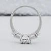 Groothandel-Simple Wild Flower Zirkoon Dames Ring Geplated Silver Micro Diamond Studs Ring Love Gift