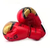 Alta calidad adultos mujeres/hombres guantes de boxeo cuero Muay Thai Boxe De Luva Mitts Sanda Equipments1