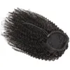 Мода черные странные кудрявые плетеные пакеты волос Ponytail Ponytail Удлинитель для волос на стрижках в Олстическую полосу пони хвостовой волосы натуральный 1б