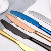 4 unids/set tenedor cuchara cuchillo juegos de vajilla de acero inoxidable comida occidental cuchara bistec cuchillo vajilla hogar restaurante juegos de vajilla