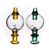 Glass Carb Cap With Bead Can Spin For 25MM Quartz Banger glass bongs carb cap with hole Moveable bead