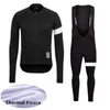 Męskie Rapha Winter Thermal Fleece Rower Długie Rękaw Jersey Rower Rower MTB Maillot Bike Shorts Set Ropa Ciclismo Y21031303