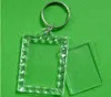 DIY Acrylic Blank Photo Keychains Shaped Clear Key Chains Insert Photo Plastic Keyrings Photo Frame Free Shipping