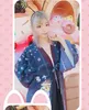 Costume de Cosplay de chat d'arrière-cour de chat d'anime japonais, Cape de bain douce Kawaii Haori Kimono en mousseline de soie, pyjama uniforme 1429452