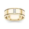 Anel de diamante de ouro amarelo de 14k para homens Classic Anilos de Bizuteria 14K Wedding Jewelry Fine Ring para Male Gemstone19932444