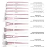 습식 및 야생 계열 비 테르 바 로즈 골드 페인트 메이크업 브러쉬 세트 파우더 파운데이션 아이 섀도우 립 메이크업 브러쉬 세트
